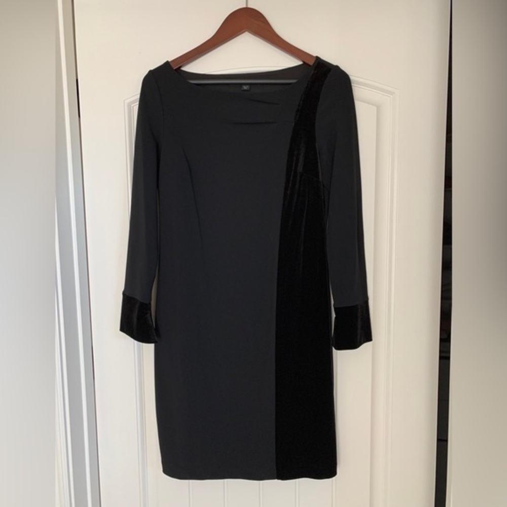 Boston Proper Slimming Black Stretchy Long Sleeve‎ Dress Women’s Size XS